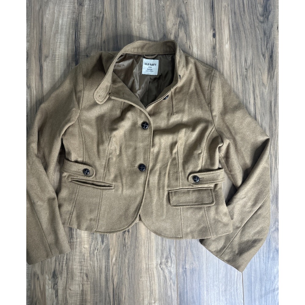 Old Navy Womens Large Short Coat Brown Wool